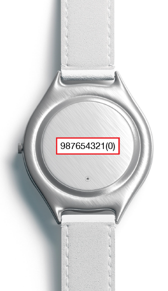 The Octopus card number can be found on the back of the watch